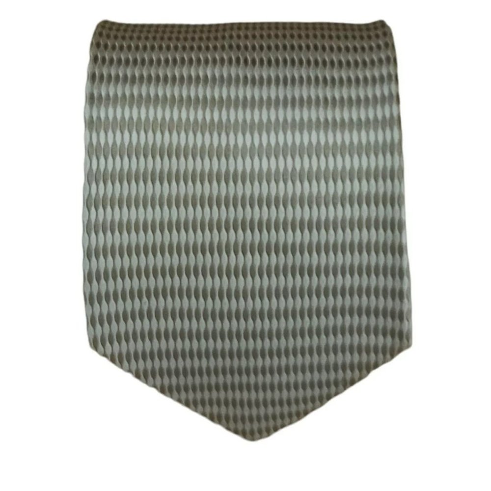 CHRISTIAN LACROIX Beige Geometric Silk Tie ITALY 58"/ 3.6" EC